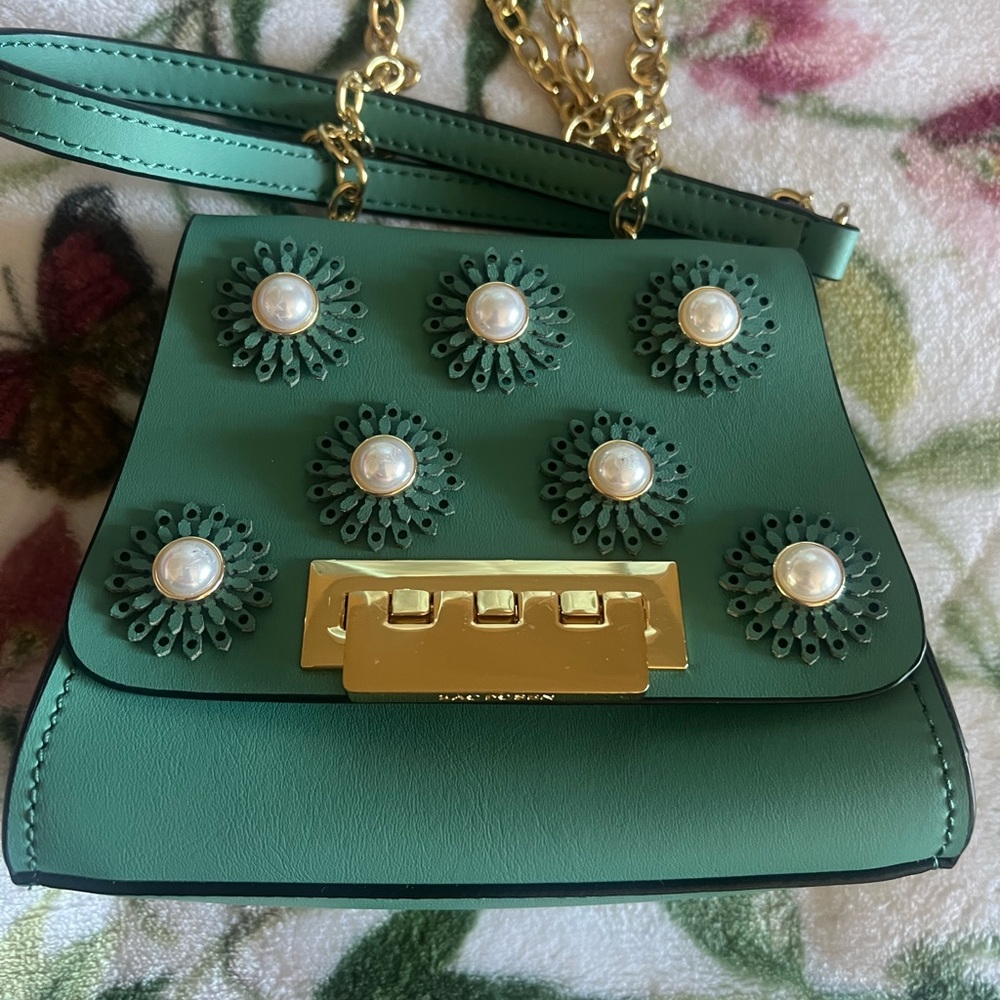 ZAC Zac Posen Mint Green Bag with Gold Accents